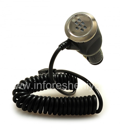 Photogallery for شاحن سيارة مضاء باللون الأزرق مع موصل MicroUSB, الأسود product