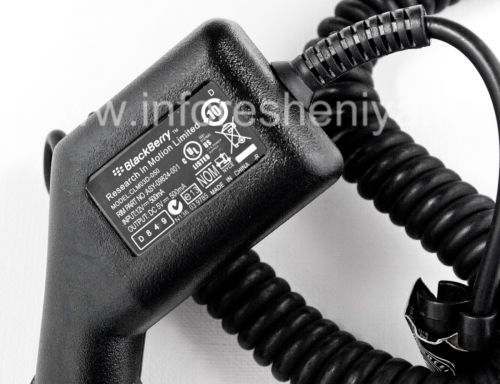Photogallery for شاحن السيارة الأصلي مع موصل مينيوسب للبلاك بيري, أسود product