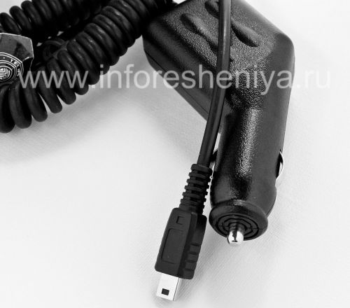 Photogallery for شاحن السيارة الأصلي مع موصل مينيوسب للبلاك بيري, أسود product