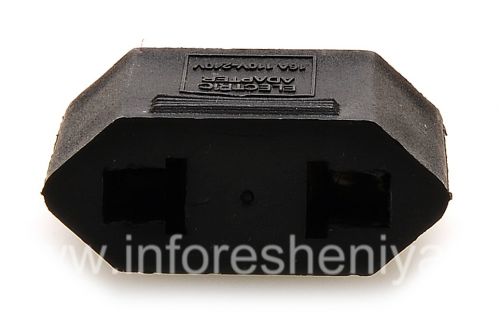 Photogallery for Adaptor untuk US-Euro socket (Rusia) untuk BlackBerry, Rectangular Hitam product