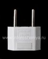 Photo 1 — Adaptor untuk US-Euro socket (Rusia) untuk BlackBerry, Rectangular Putih
