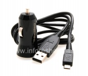 Original Charger (1A, MicroUSB) in the car In-Vehicle Charger for BlackBerry, The black