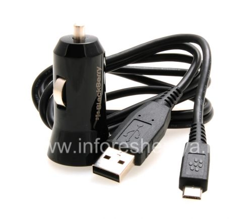 Photogallery for Original Charger (1A, MicroUSB) in the car In-Vehicle Charger for BlackBerry, The black product