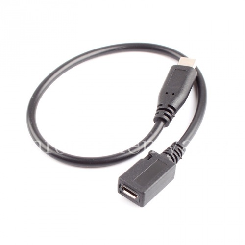 Photogallery for Adapter mit Micro-USB-Stecker auf USB Typ C für BlackBerry, Schwarz, gerader Stecker product