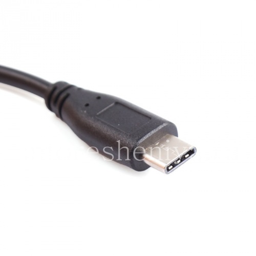 Photogallery for Adapter mit Micro-USB-Stecker auf USB Typ C für BlackBerry, Schwarz, gerader Stecker product