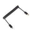 Photo 1 — Espiral de datos por cable MicroUSB / Tipo C para BlackBerry, negro